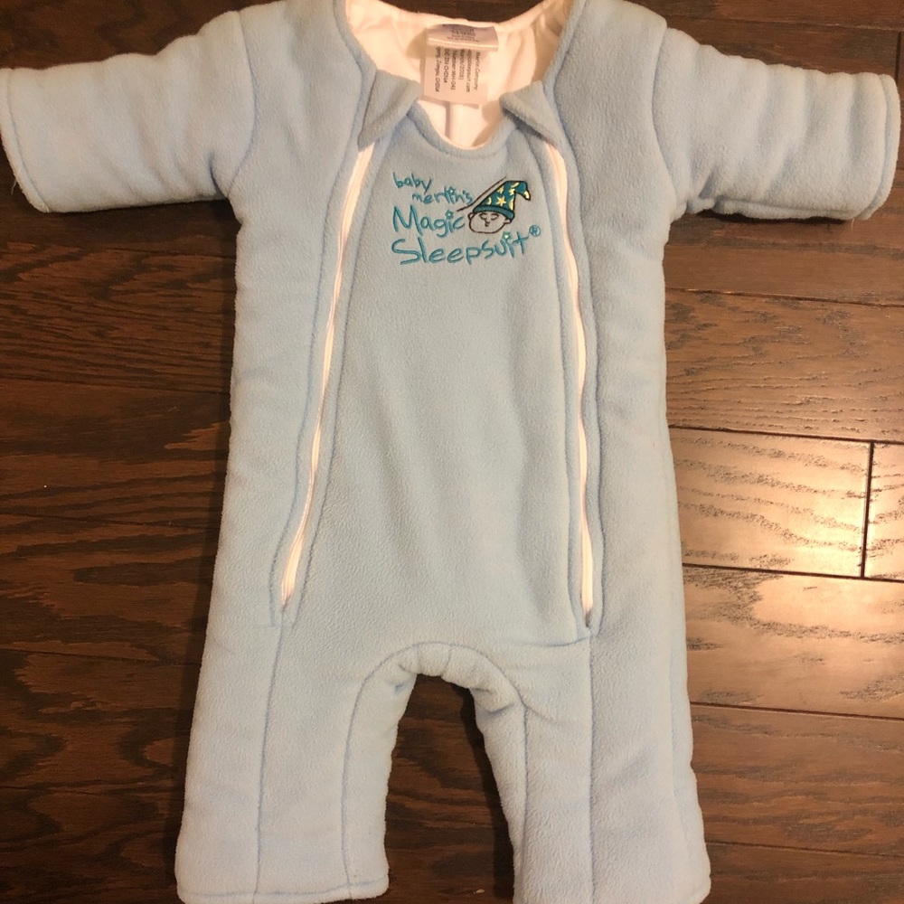 Baby Merlin's Magic Sleepsuit Cotton Blue 3-6 mo
